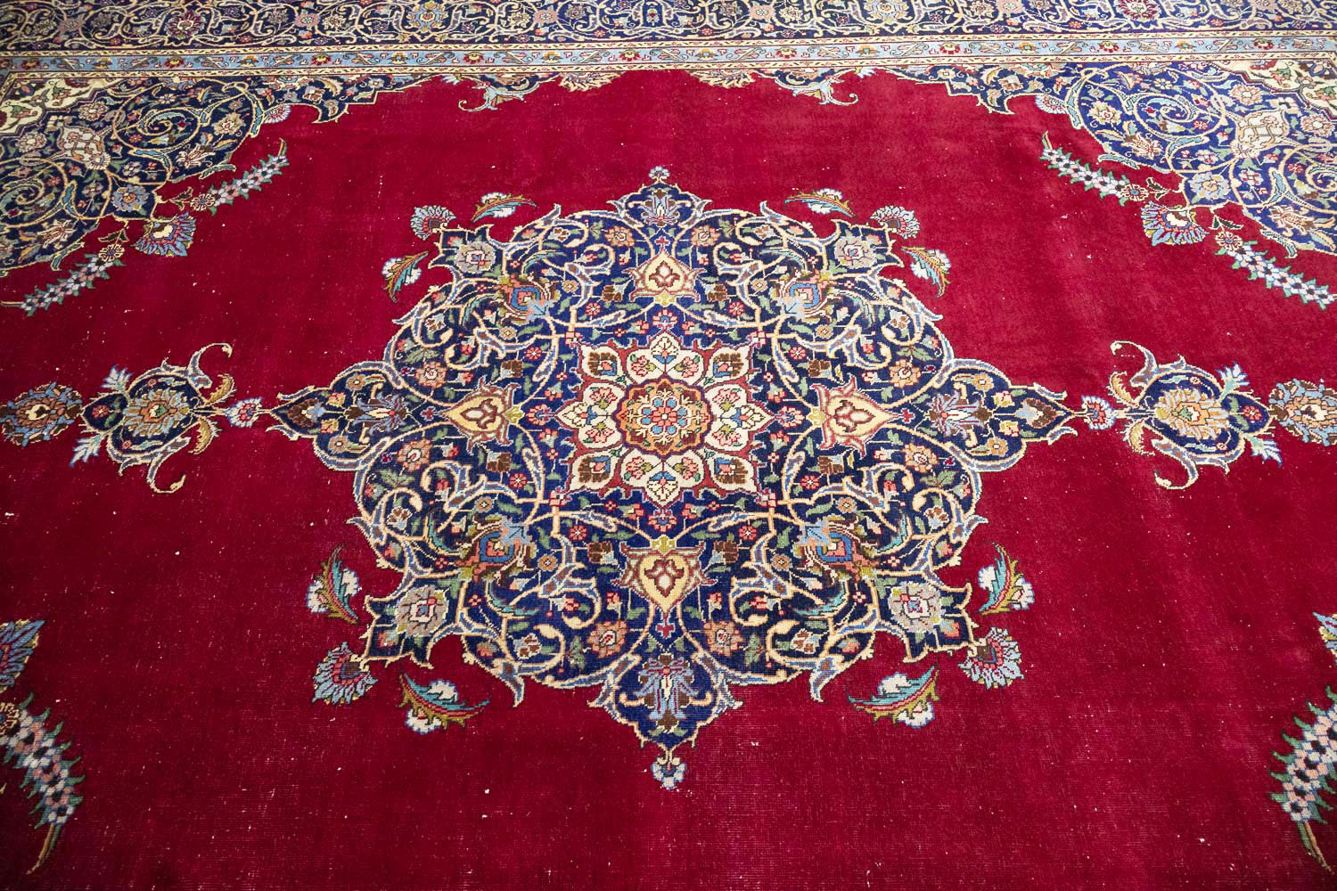 9'4x12'7 Hand Knotted Floral Traditional Wool Oriental Rug - Image 8