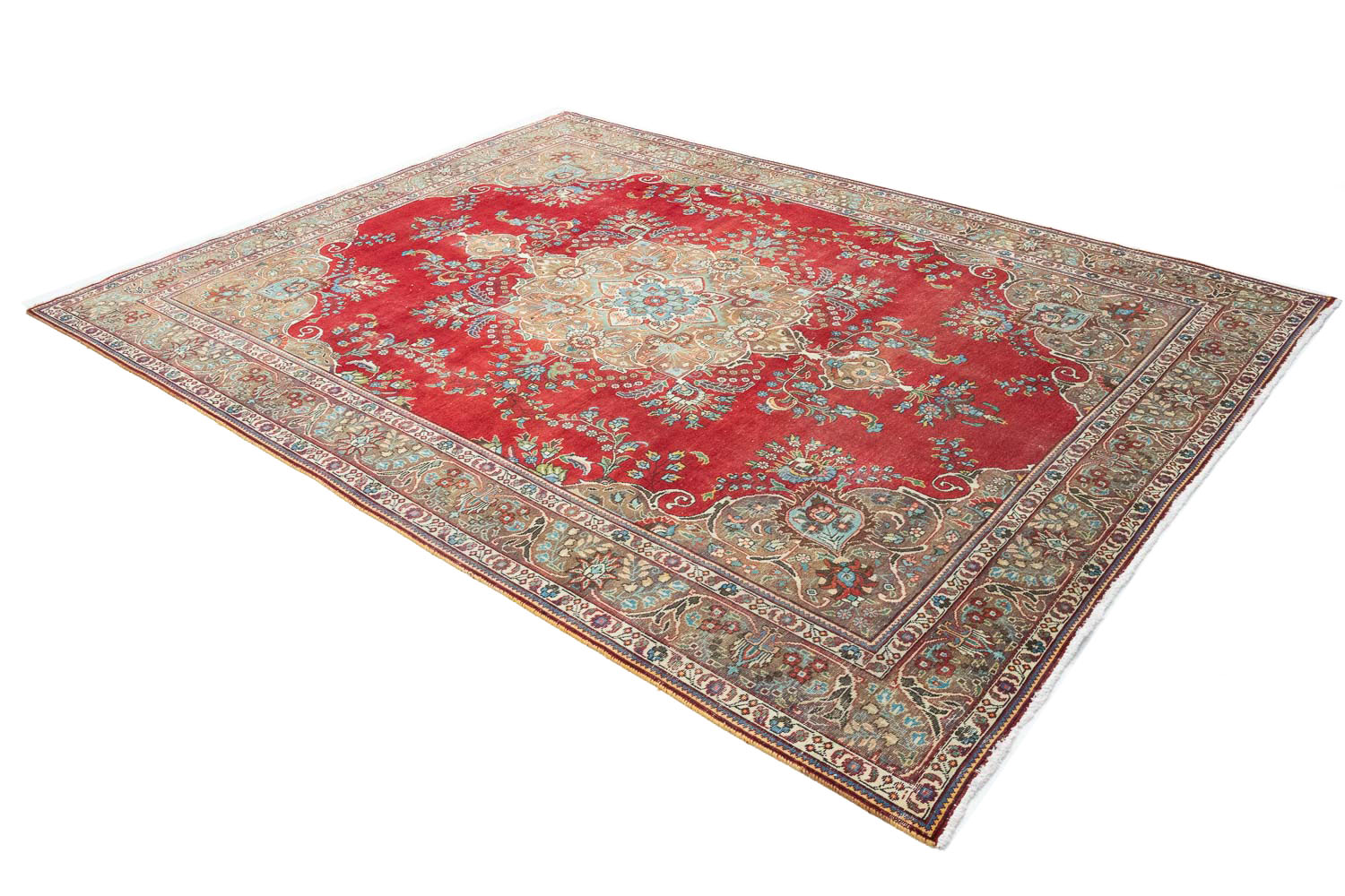 9'10x12'10 Hand Knotted Floral Traditional Wool Oriental Rug - Image 4