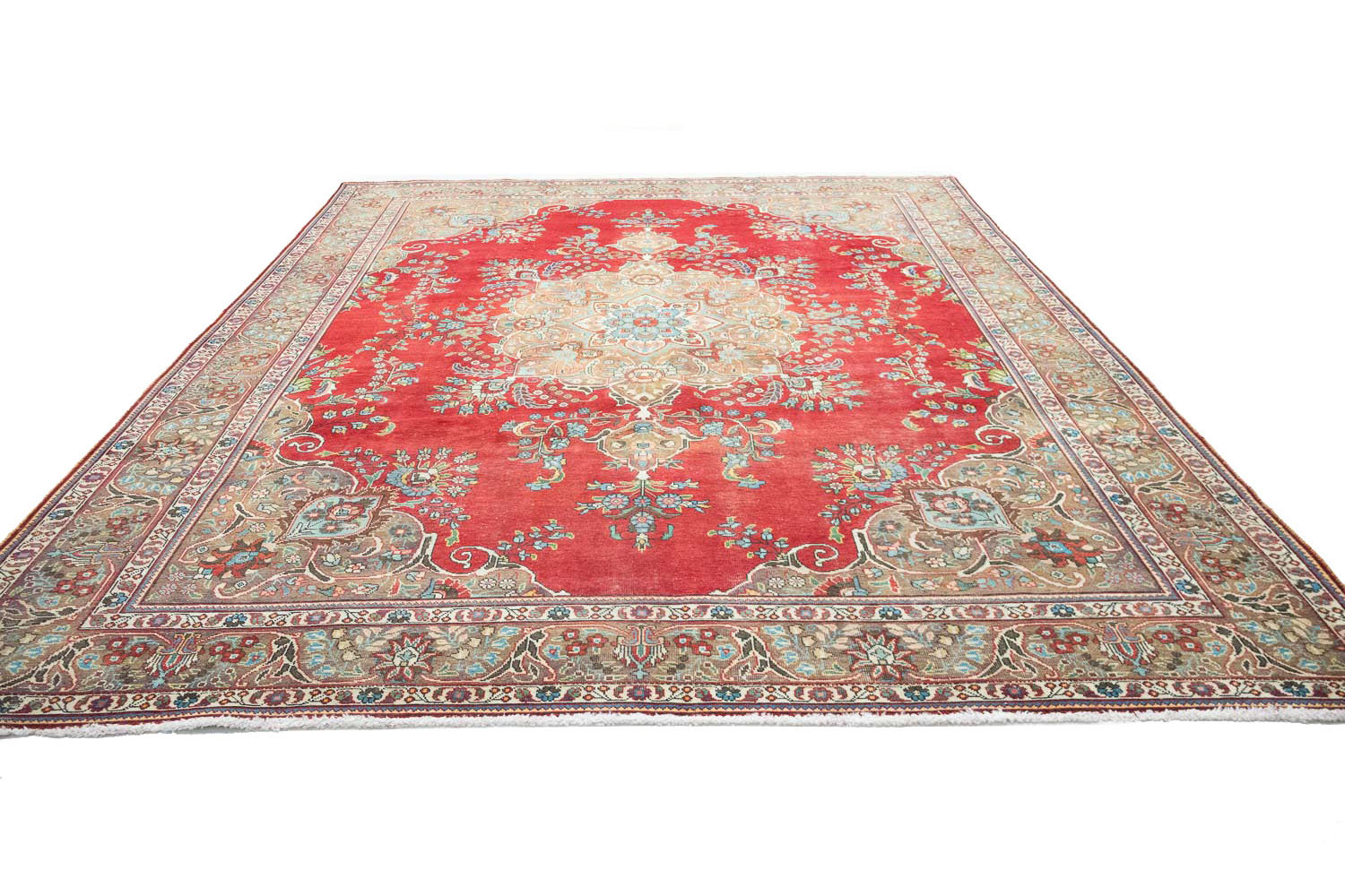 9'10x12'10 Hand Knotted Floral Traditional Wool Oriental Rug - Image 5