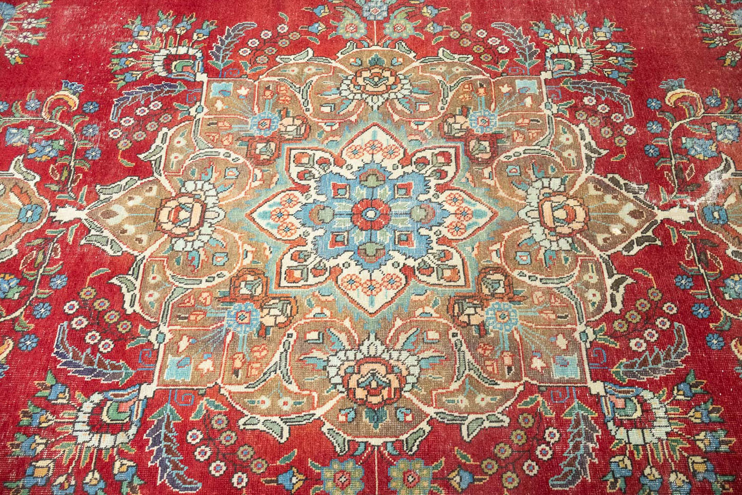 9'10x12'10 Hand Knotted Floral Traditional Wool Oriental Rug - Image 6