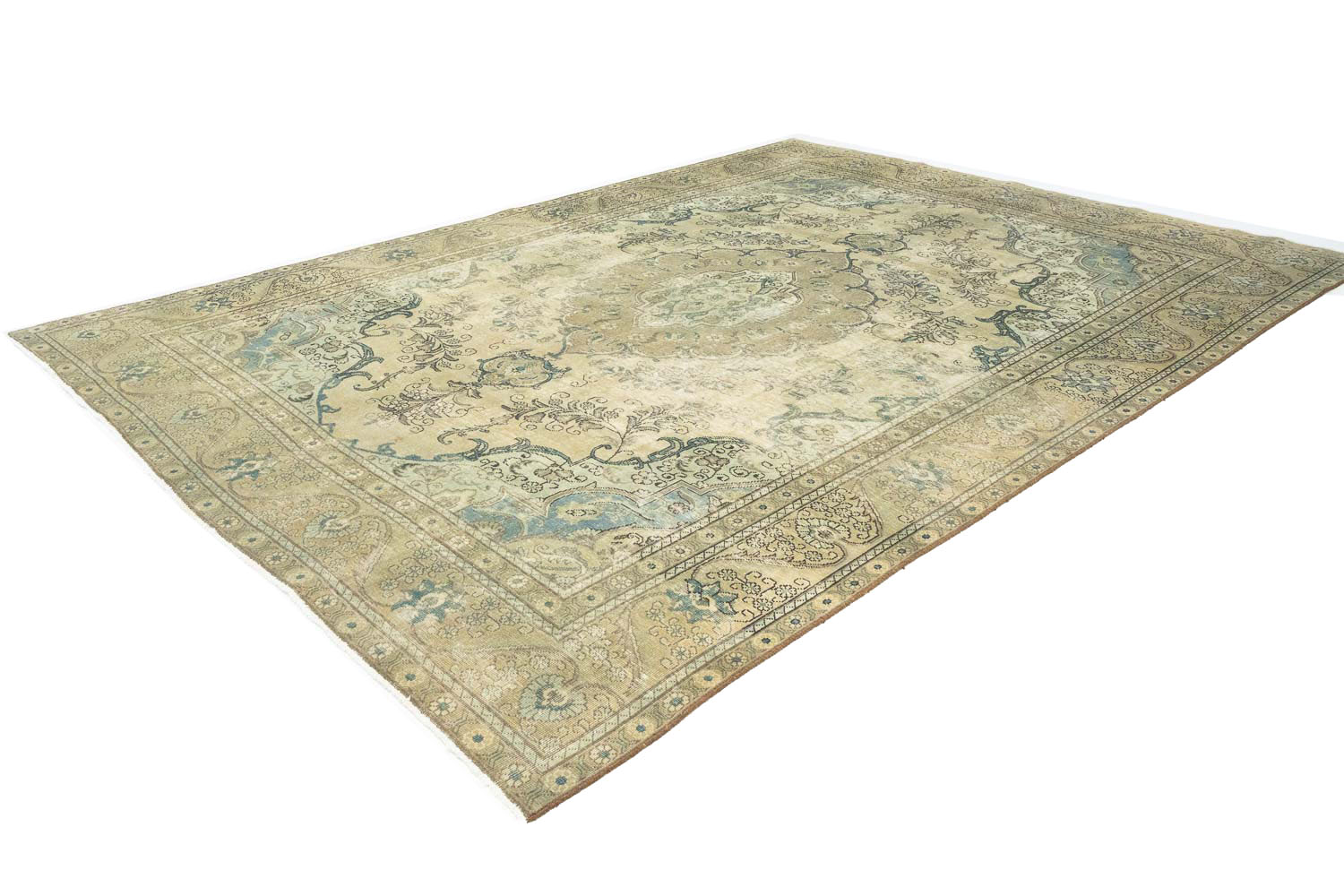 9'6x13'0 Hand Knotted Floral Traditional Wool Oriental Rug - Image 4