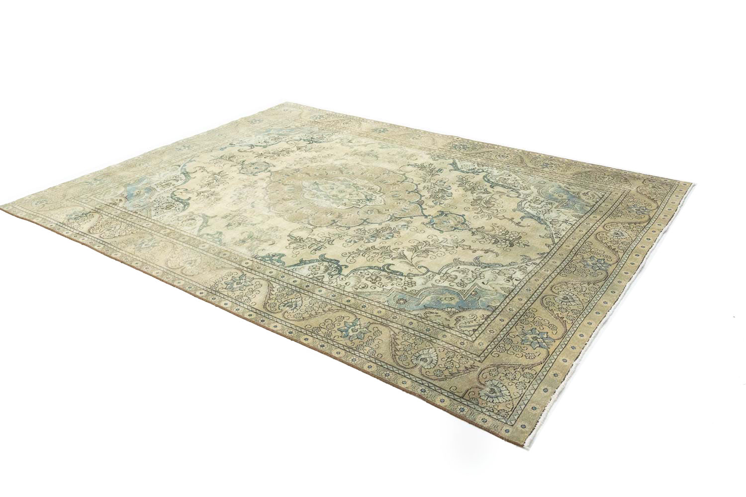 9'6x13'0 Hand Knotted Floral Traditional Wool Oriental Rug - Image 5