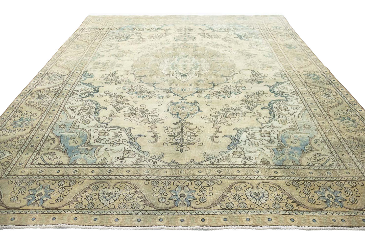 9'6x13'0 Hand Knotted Floral Traditional Wool Oriental Rug - Image 7