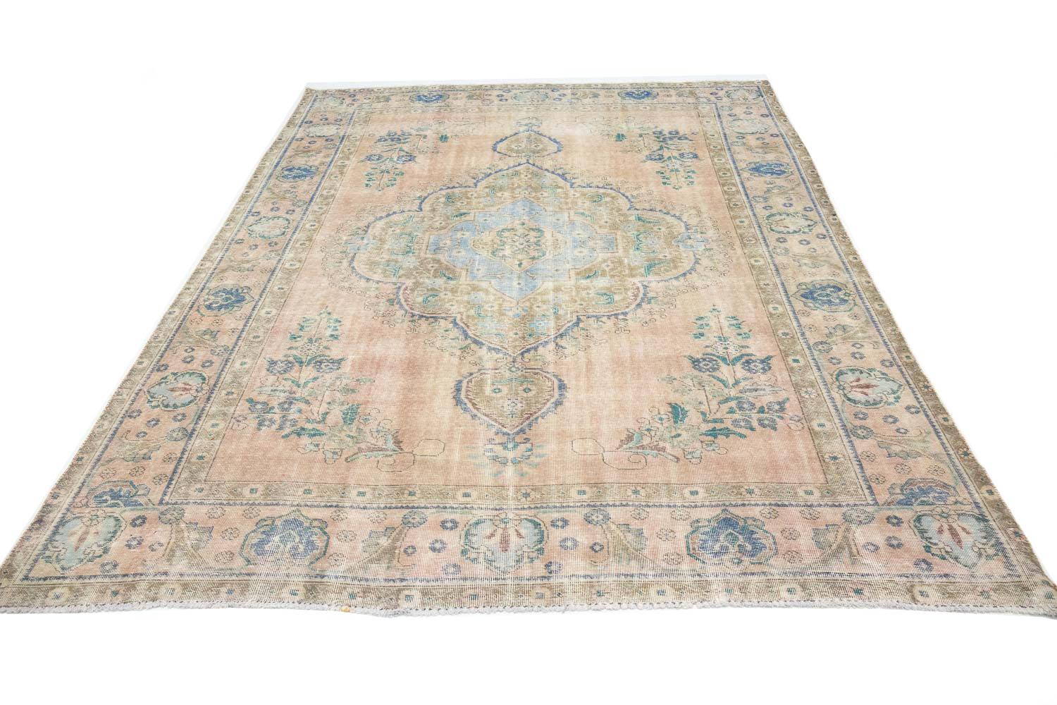 9'8x12'5 Hand Knotted Floral Traditional Wool Oriental Rug - Image 3