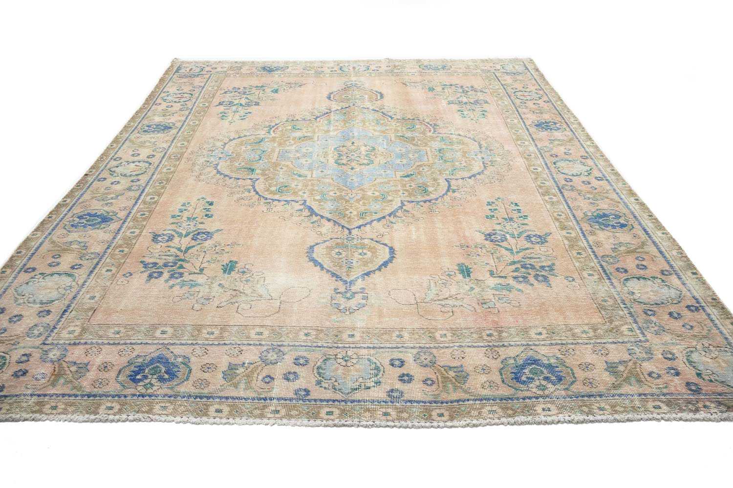 9'8x12'5 Hand Knotted Floral Traditional Wool Oriental Rug - Image 6