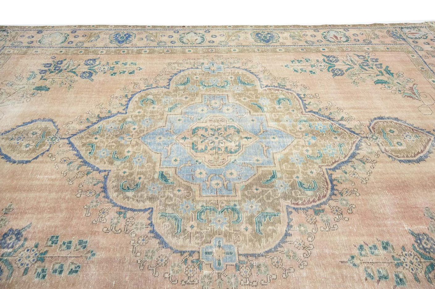 9'8x12'5 Hand Knotted Floral Traditional Wool Oriental Rug - Image 8