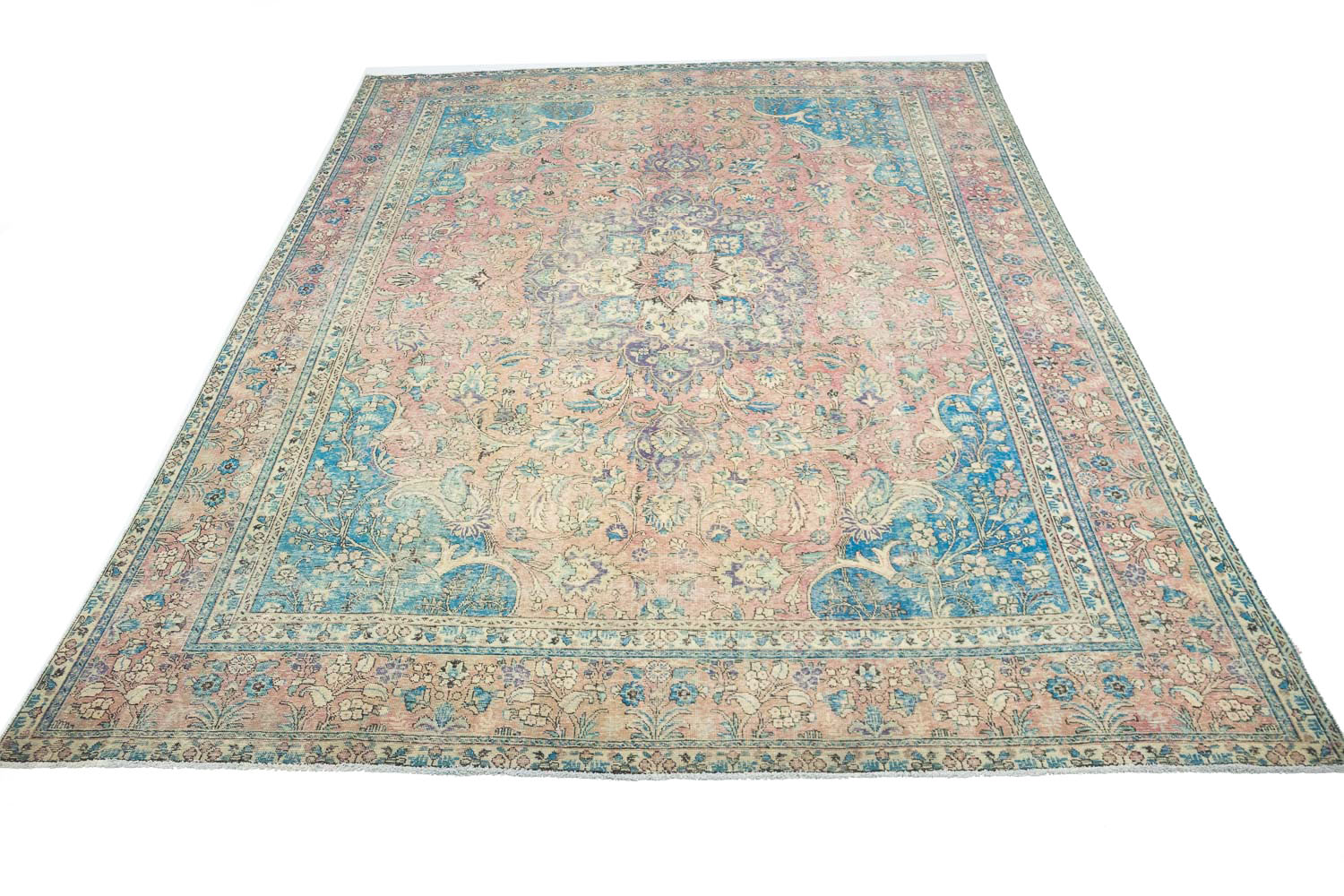 9'6x12'11 Hand Knotted Floral Traditional Wool Oriental Rug - Image 3