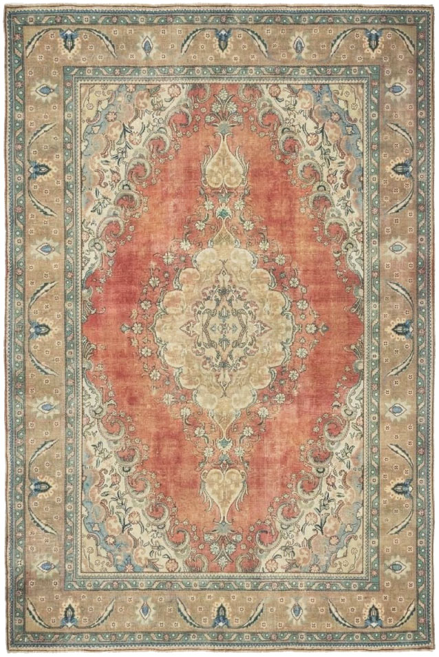 9'11x12'8 Hand Knotted Floral Traditional Wool Oriental Rug