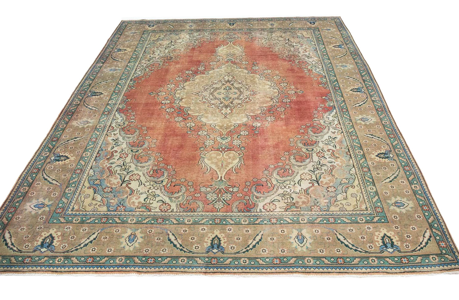 9'11x12'8 Hand Knotted Floral Traditional Wool Oriental Rug - Image 3