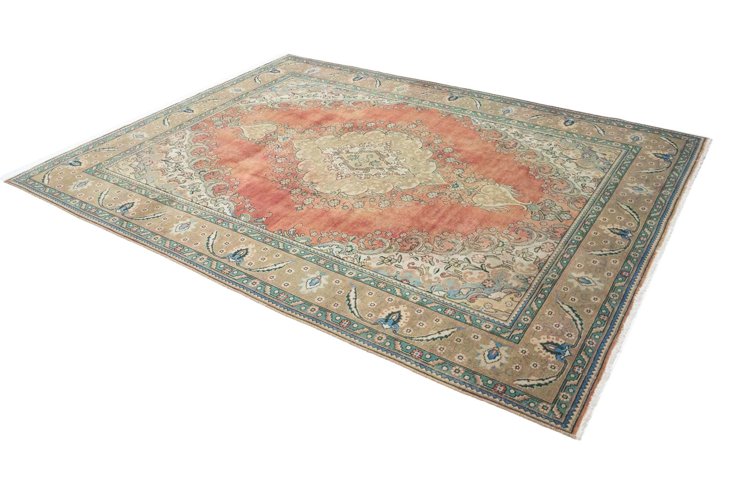 9'11x12'8 Hand Knotted Floral Traditional Wool Oriental Rug - Image 4