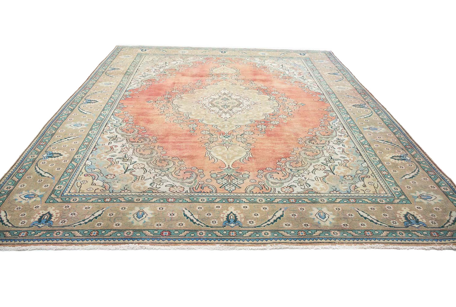 9'11x12'8 Hand Knotted Floral Traditional Wool Oriental Rug - Image 6