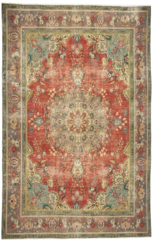 9'5x12'9 Hand Knotted Floral Traditional Wool Oriental Rug