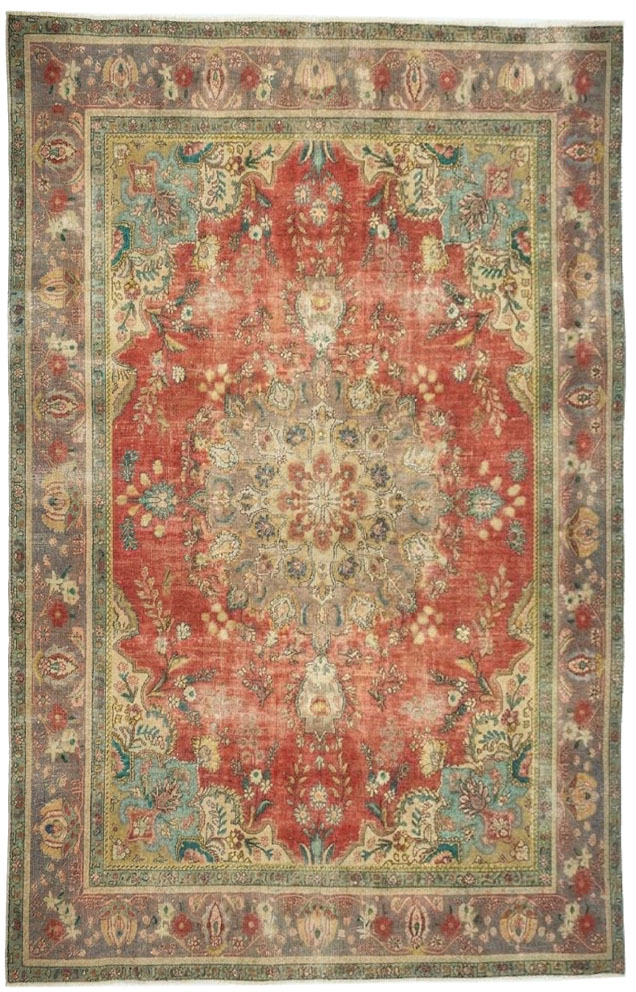 9'5x12'9 Hand Knotted Floral Traditional Wool Oriental Rug - Image 1