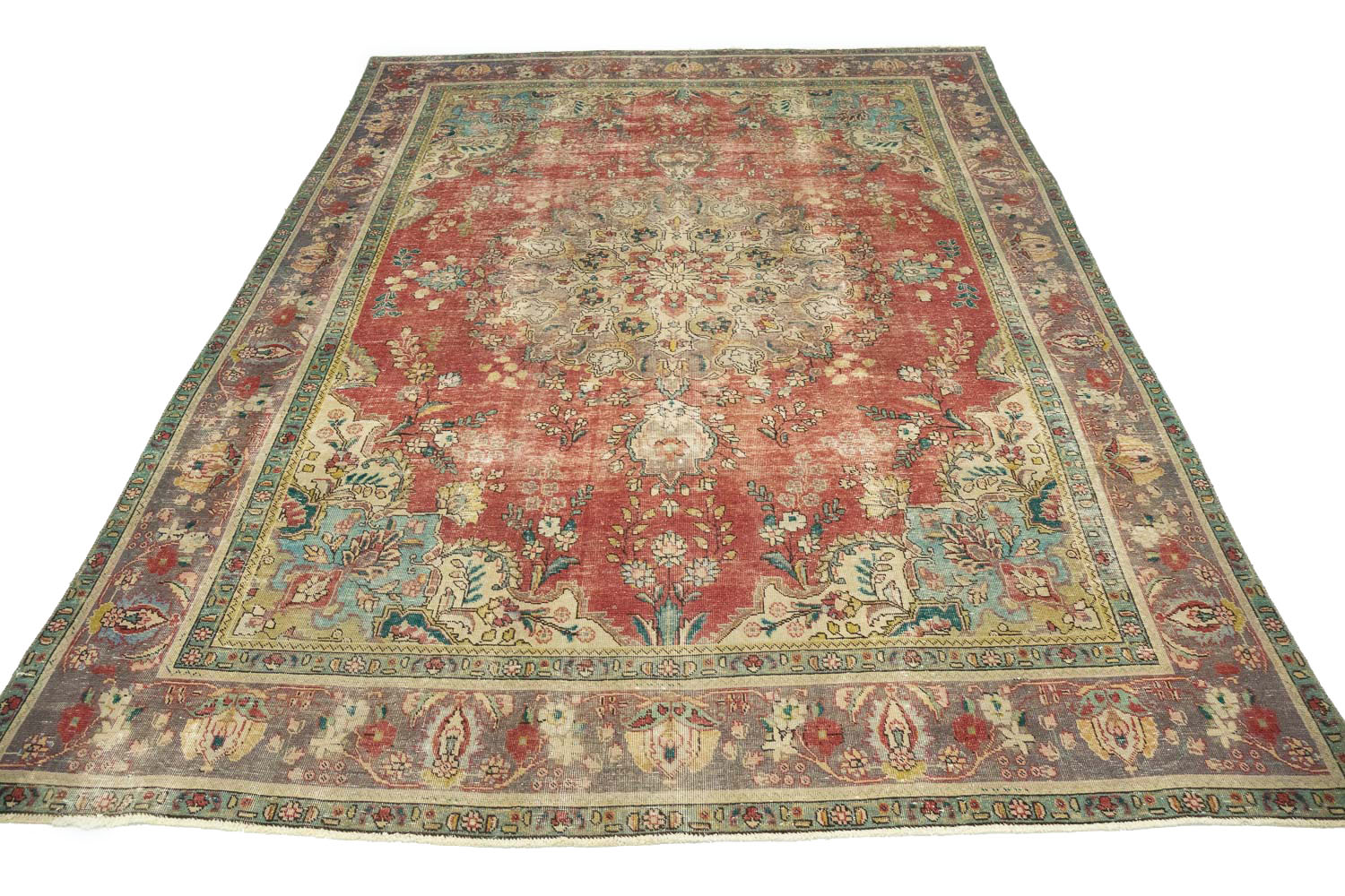 9'5x12'9 Hand Knotted Floral Traditional Wool Oriental Rug - Image 3