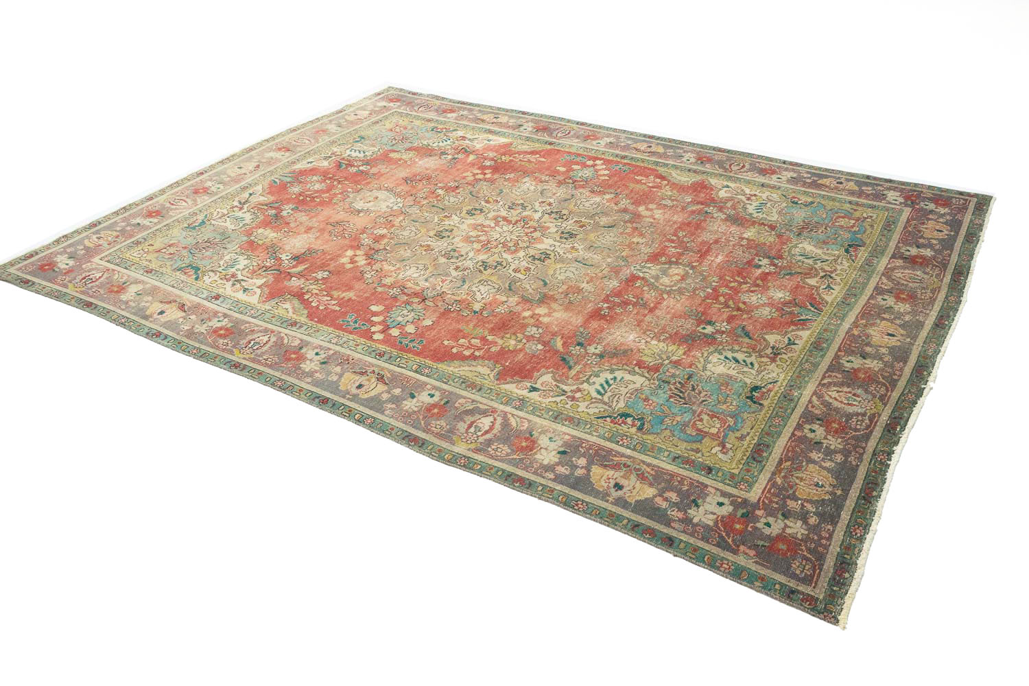 9'5x12'9 Hand Knotted Floral Traditional Wool Oriental Rug - Image 4