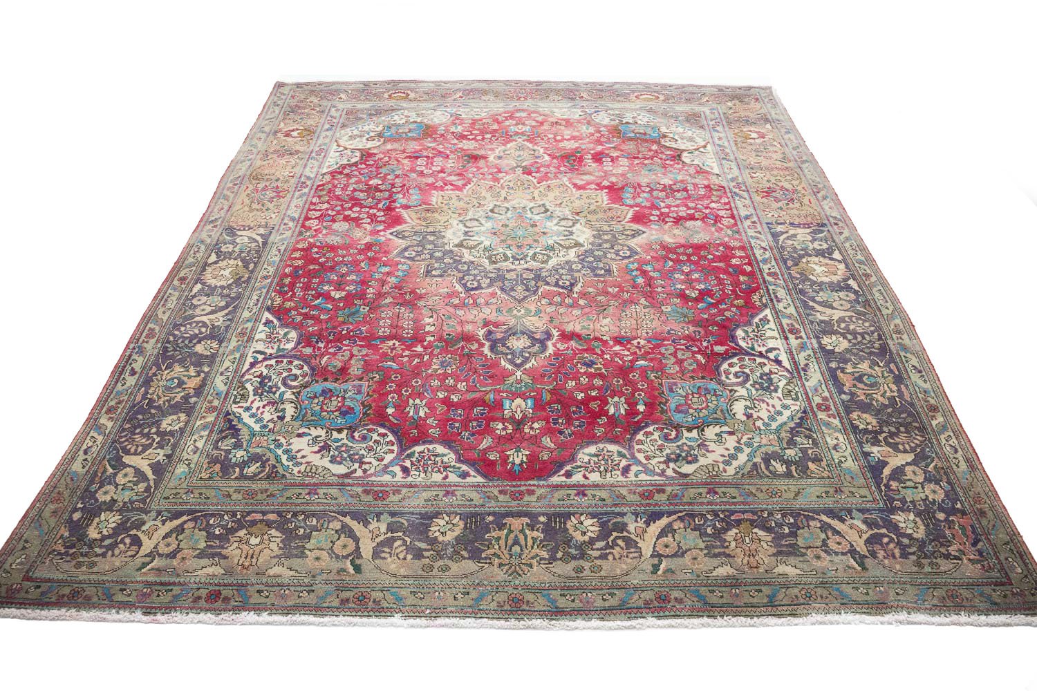 10'1x12'11 Hand Knotted Floral Traditional Wool Oriental Rug - Image 3