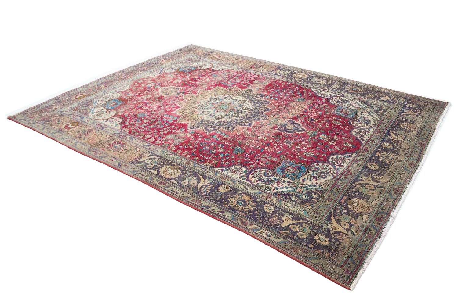 10'1x12'11 Hand Knotted Floral Traditional Wool Oriental Rug - Image 4