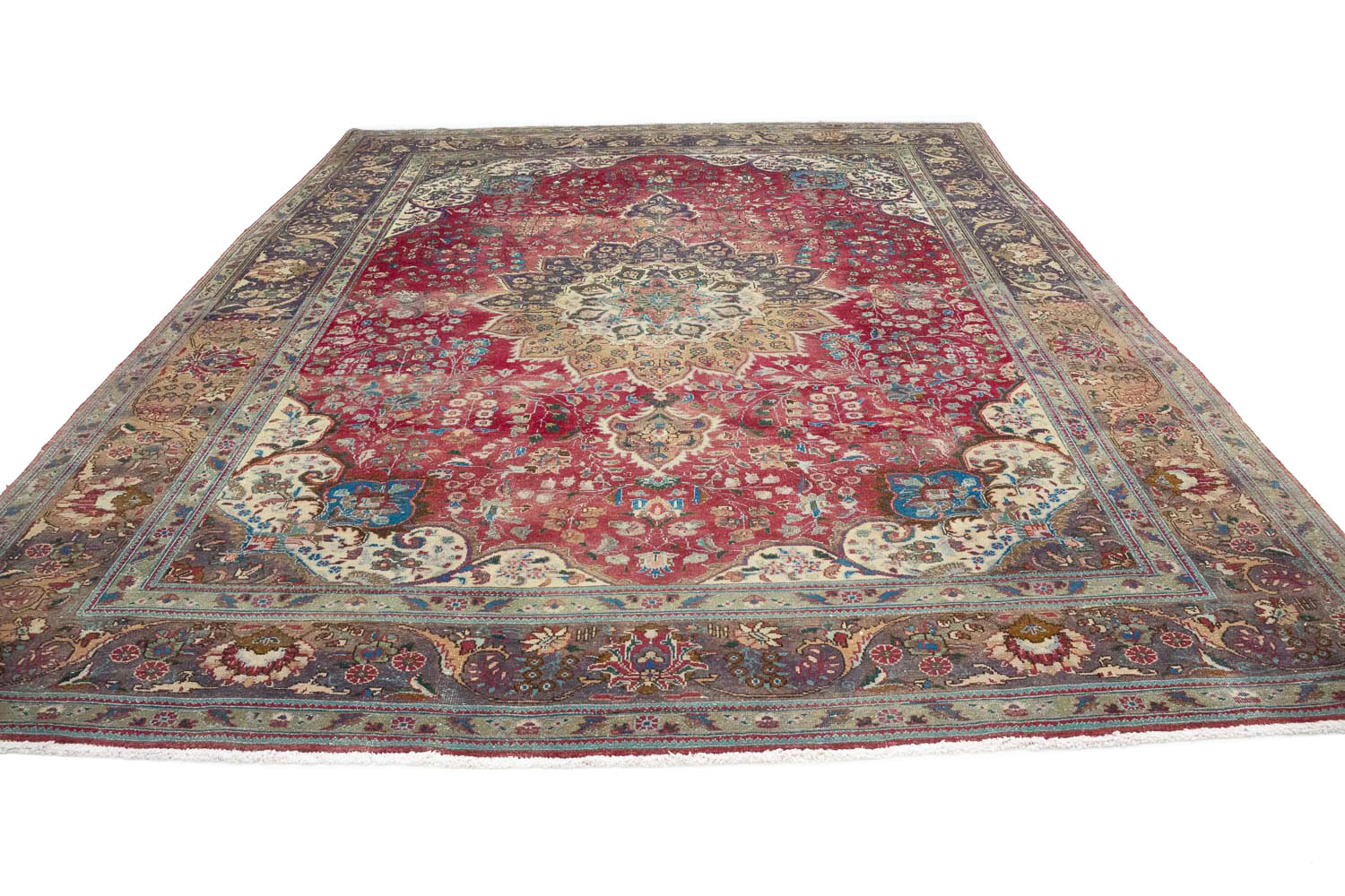10'1x12'11 Hand Knotted Floral Traditional Wool Oriental Rug - Image 6