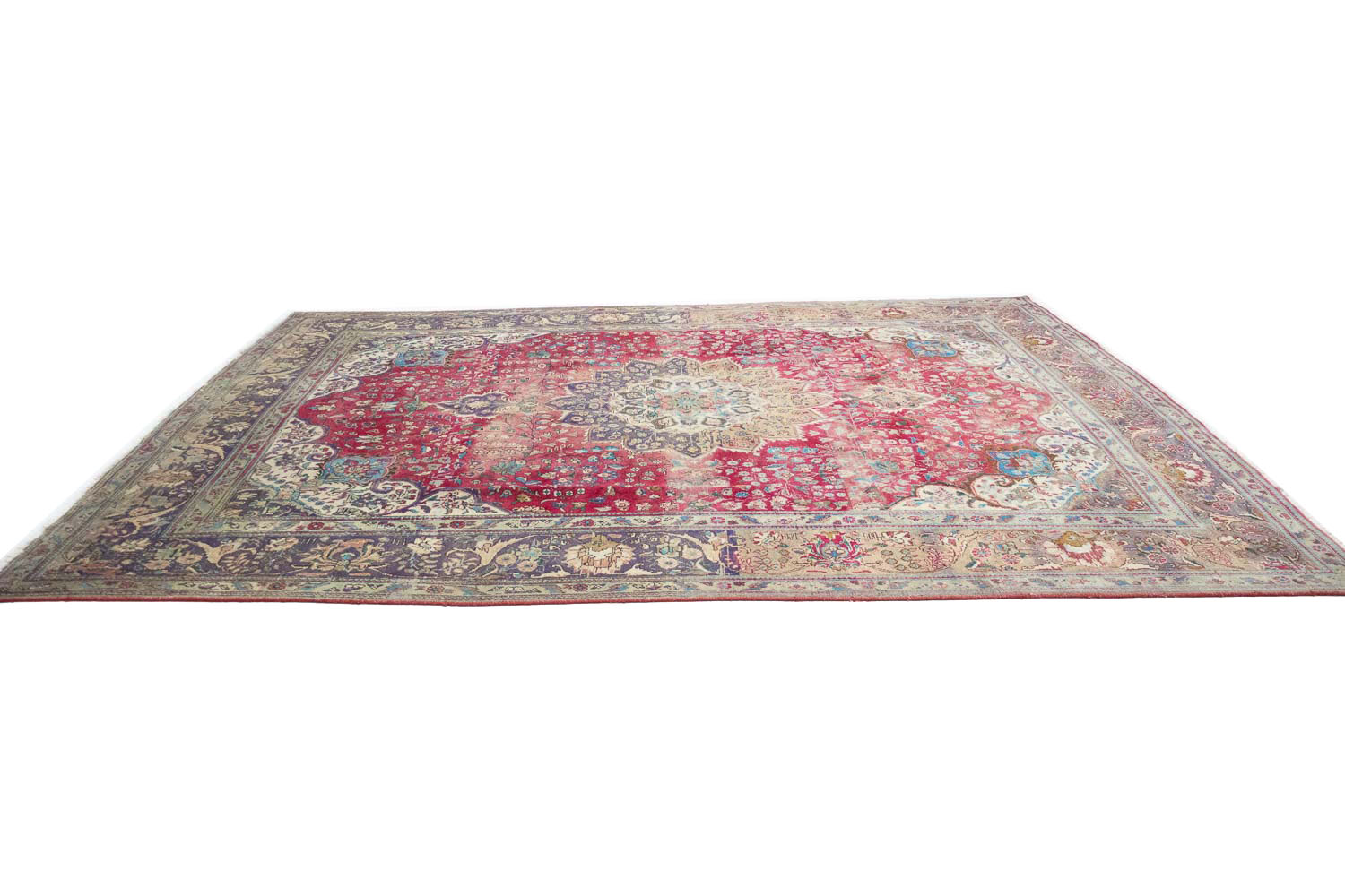 10'1x12'11 Hand Knotted Floral Traditional Wool Oriental Rug - Image 7