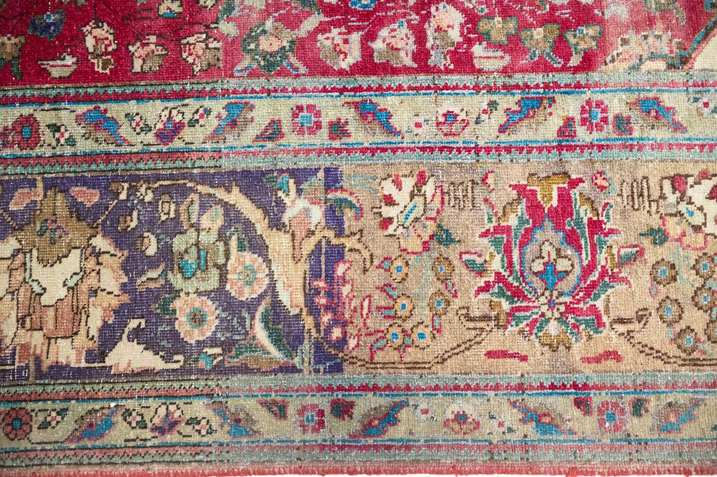 10'1x12'11 Hand Knotted Floral Traditional Wool Oriental Rug - Image 11