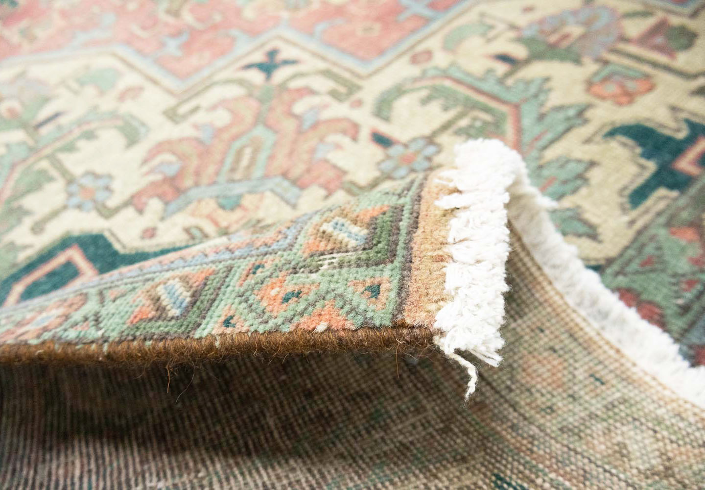 9'6x12'9 Hand Knotted Muted Geometric Wool Oriental Rug - Image 14