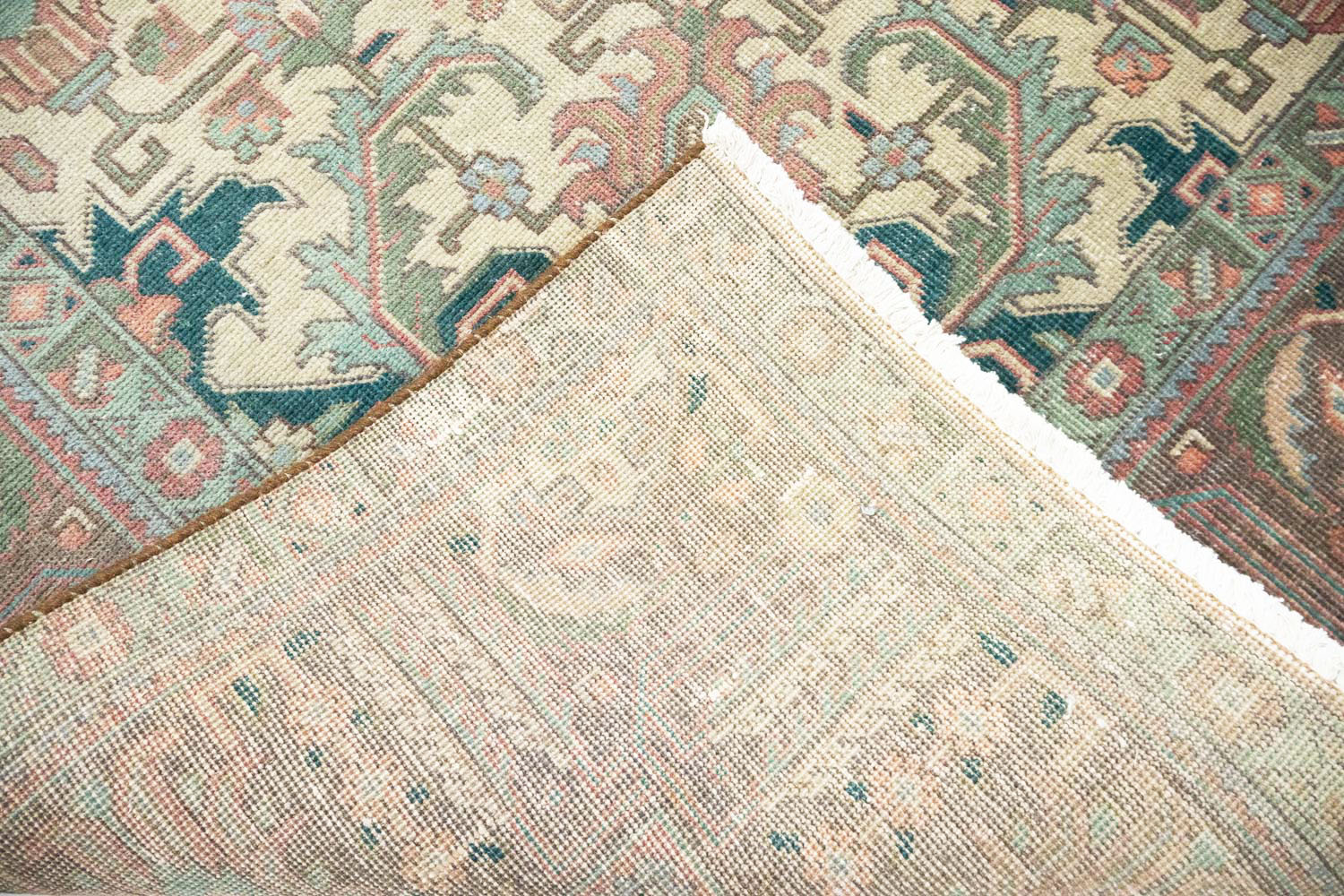 9'6x12'9 Hand Knotted Muted Geometric Wool Oriental Rug - Image 15