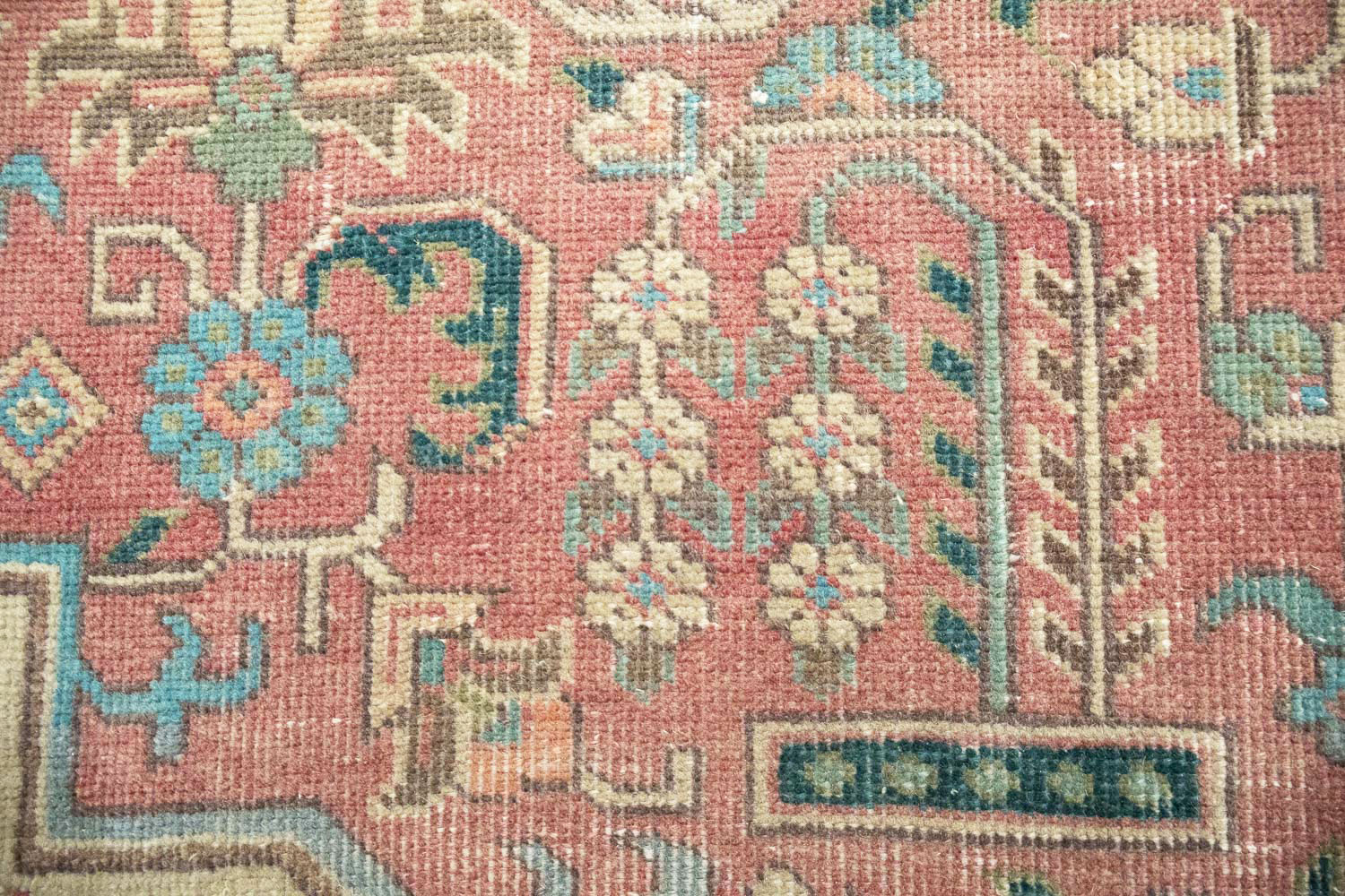 9'6x12'9 Hand Knotted Muted Geometric Wool Oriental Rug - Image 11
