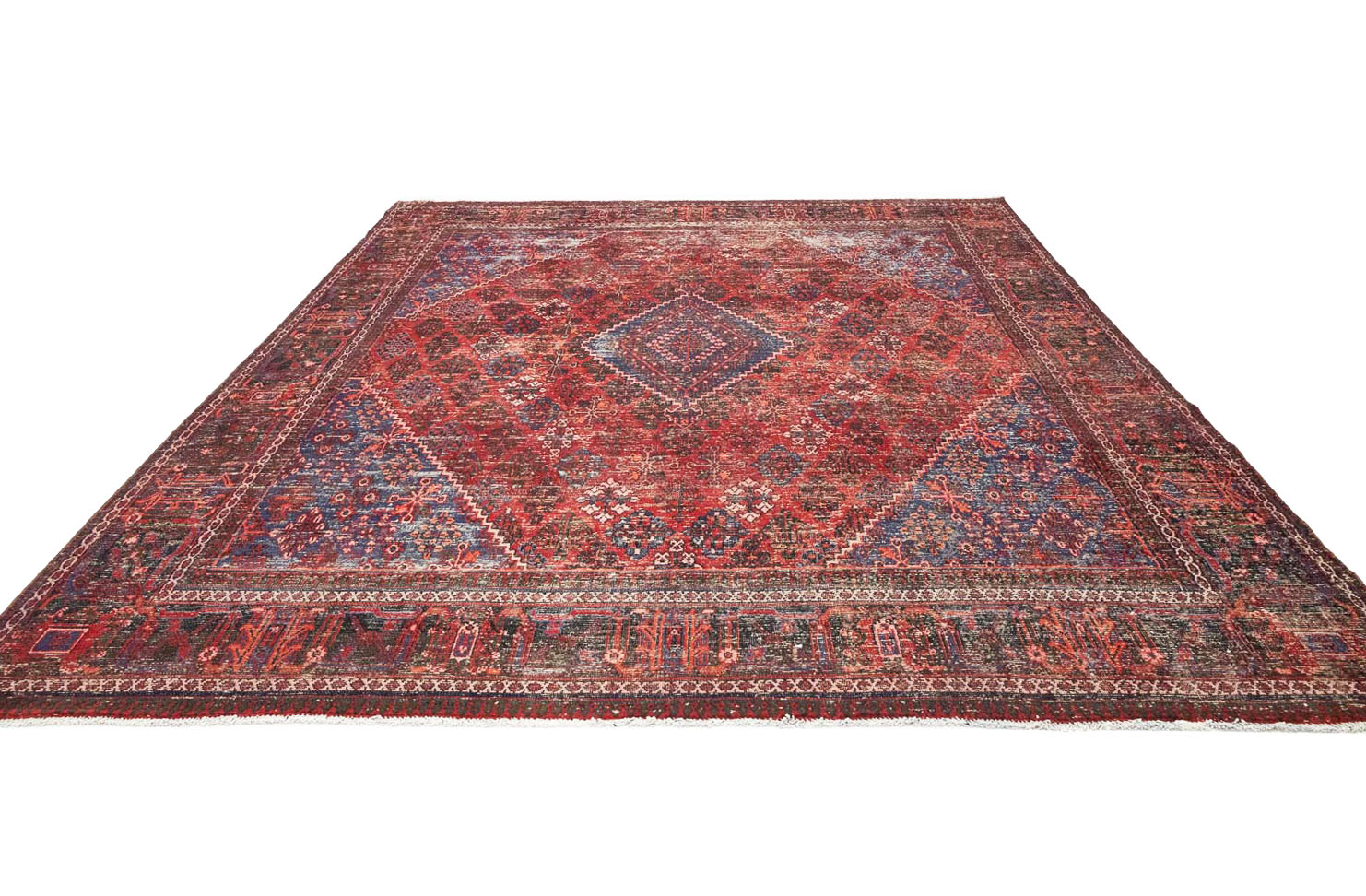 9'10x12'8 Hand Knotted Tribal Geometric Wool Oriental Rug - Image 5