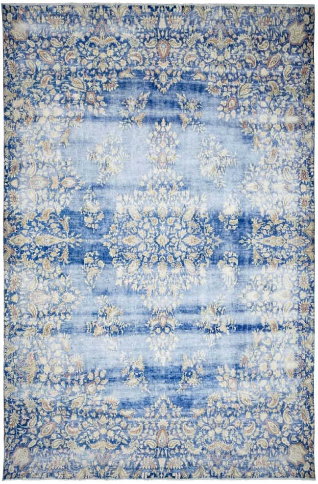 9'10x13'0 Hand Knotted Floral Classic Wool Oriental Rug - Image 1