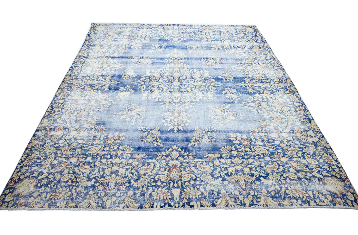 9'10x13'0 Hand Knotted Floral Classic Wool Oriental Rug - Image 3