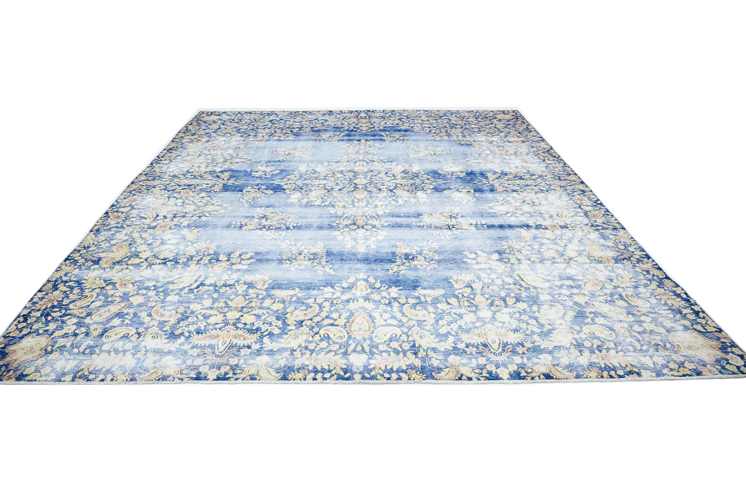9'10x13'0 Hand Knotted Floral Classic Wool Oriental Rug - Image 9