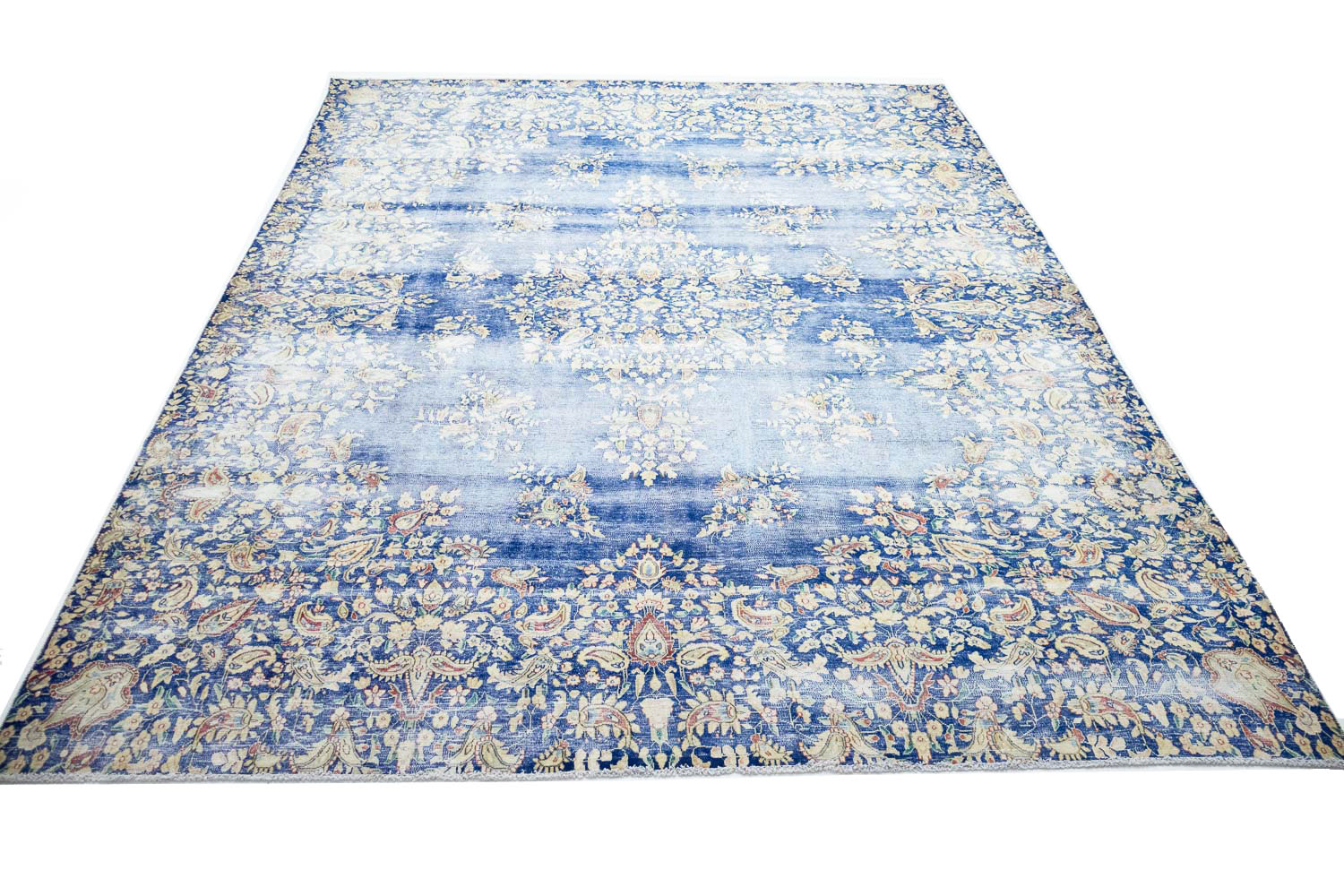 9'10x13'0 Hand Knotted Floral Classic Wool Oriental Rug - Image 6