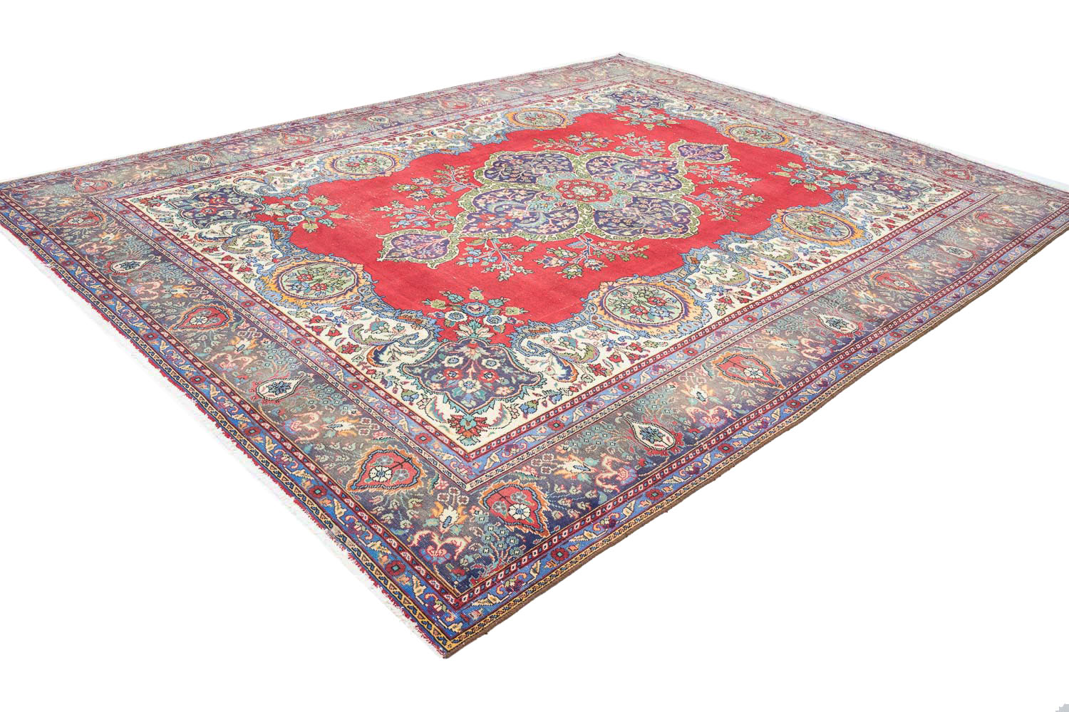 9'9x13'0 Hand Knotted Floral Traditional Wool Oriental Rug - Image 5
