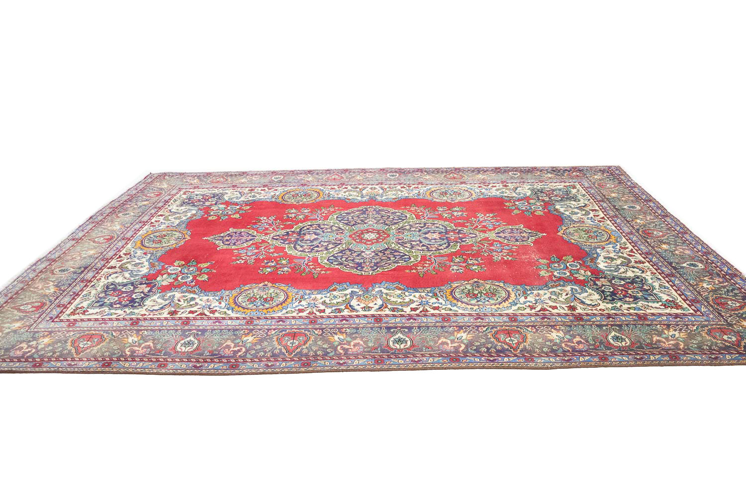 9'9x13'0 Hand Knotted Floral Traditional Wool Oriental Rug - Image 7