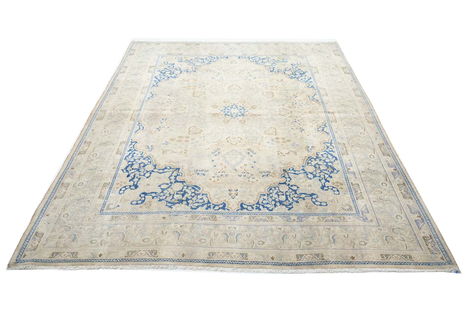 9'6x12'8 Hand Knotted Floral Traditional Wool Oriental Rug - Image 3
