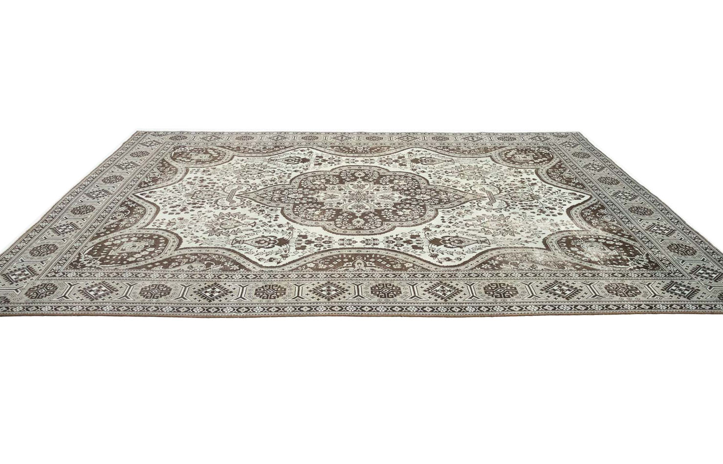 9'8x13'1 Hand Knotted Floral Traditional Wool Oriental Rug - Image 6