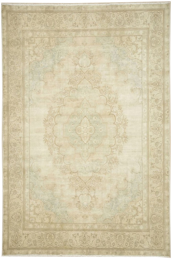 9'6x12'10 Hand Knotted Floral Traditional Wool Oriental Rug - Image 1