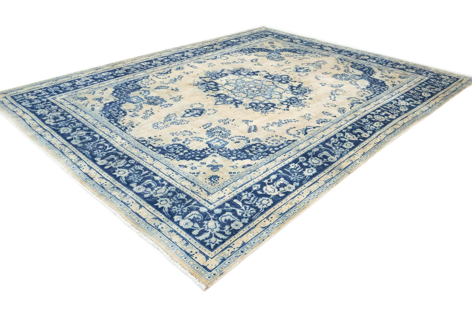 9'8x12'7 Hand Knotted Floral Traditional Wool Oriental Rug - Image 5