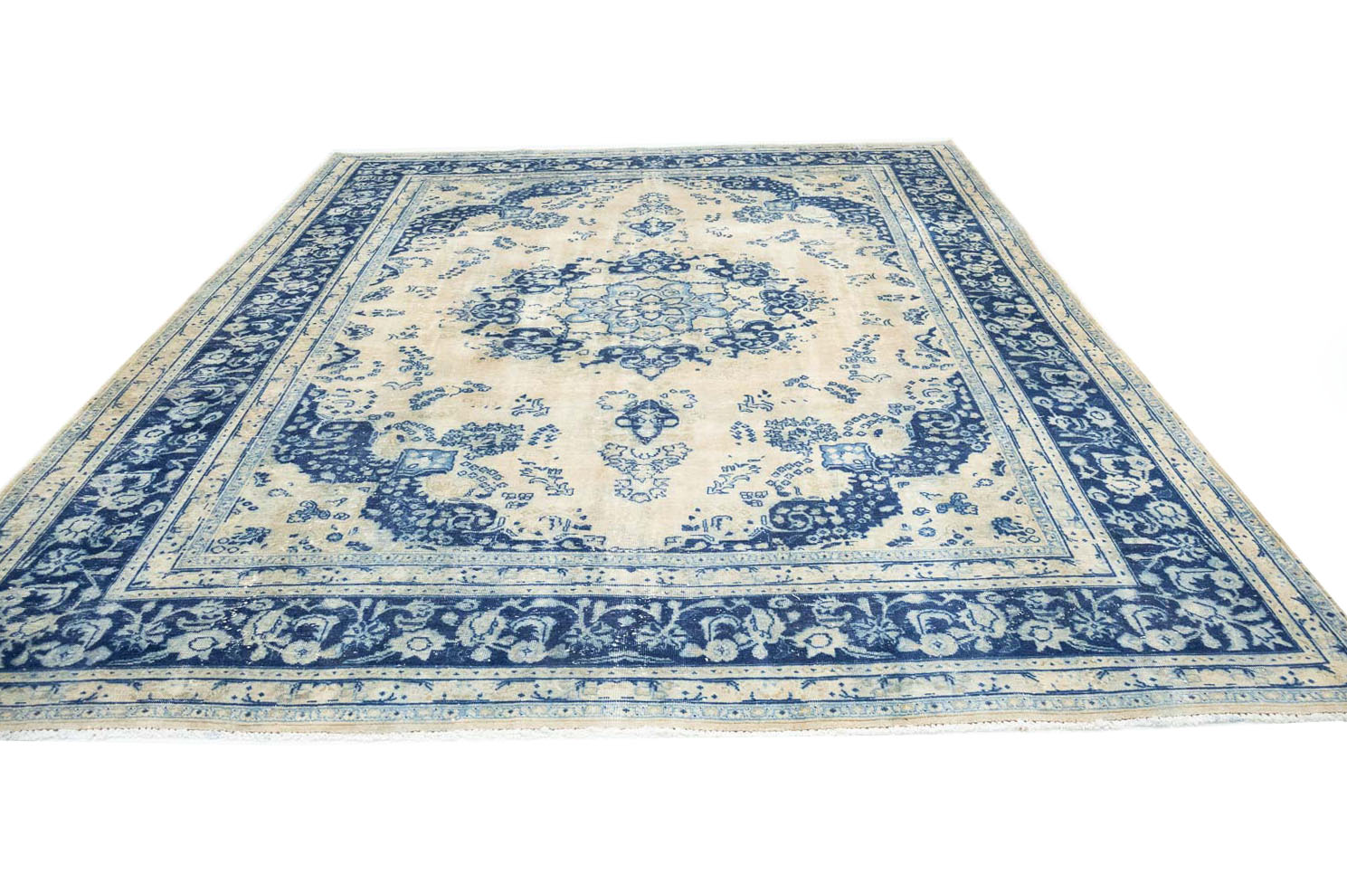 9'8x12'7 Hand Knotted Floral Traditional Wool Oriental Rug - Image 6