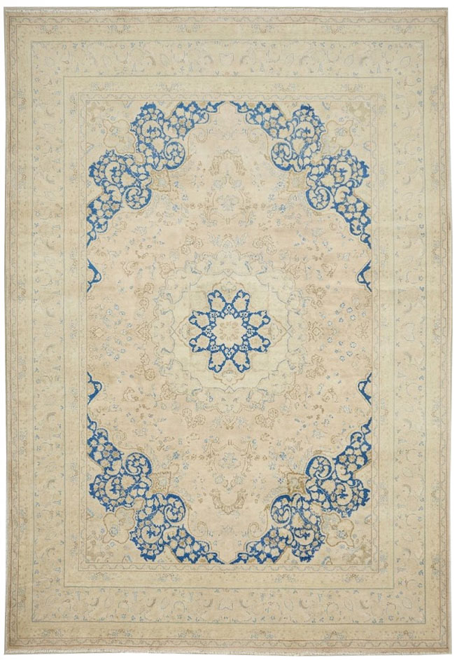 9'7x12'8 Hand Knotted Floral Traditional Wool Oriental Rug - Image 1
