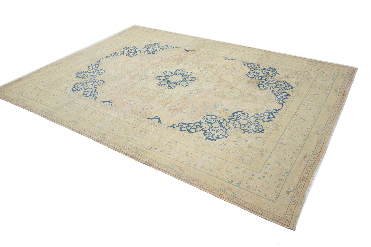 9'7x12'8 Hand Knotted Floral Traditional Wool Oriental Rug - Image 4