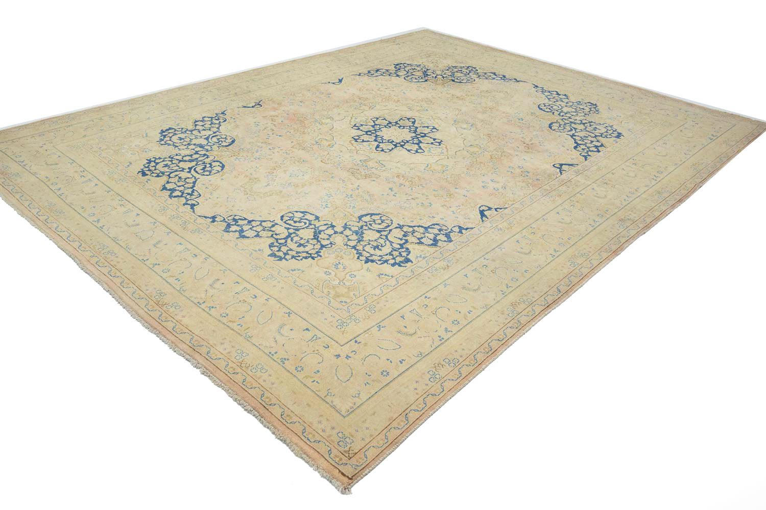 9'7x12'8 Hand Knotted Floral Traditional Wool Oriental Rug - Image 5