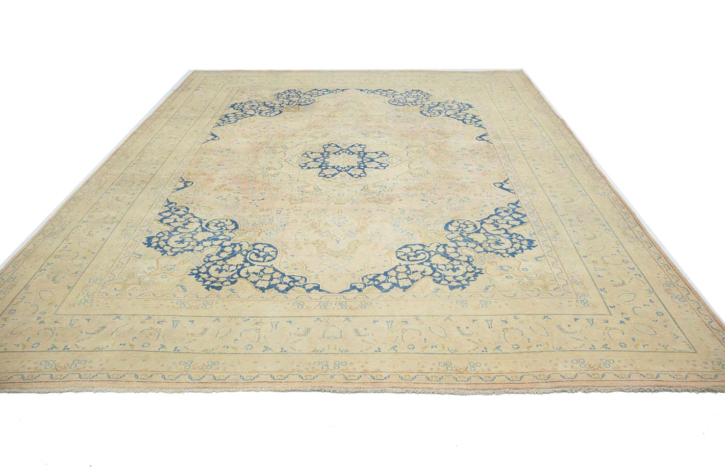 9'7x12'8 Hand Knotted Floral Traditional Wool Oriental Rug - Image 6