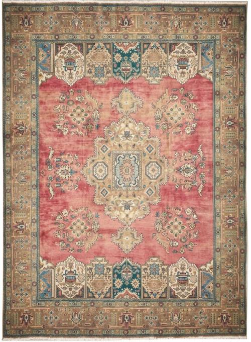 9'8x13'0 Hand Knotted Floral Traditional Wool Oriental Rug