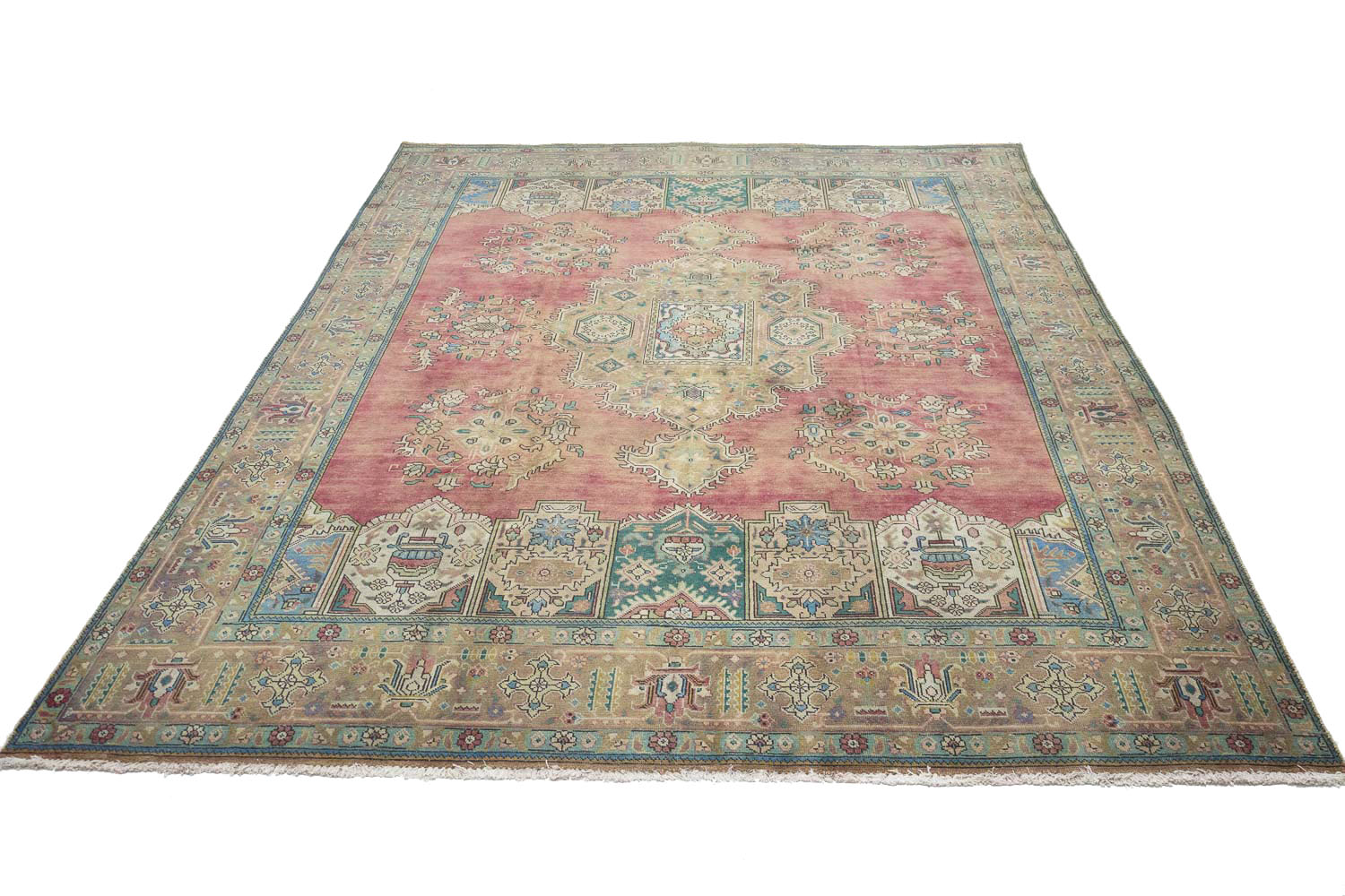 9'8x13'0 Hand Knotted Floral Traditional Wool Oriental Rug - Image 3