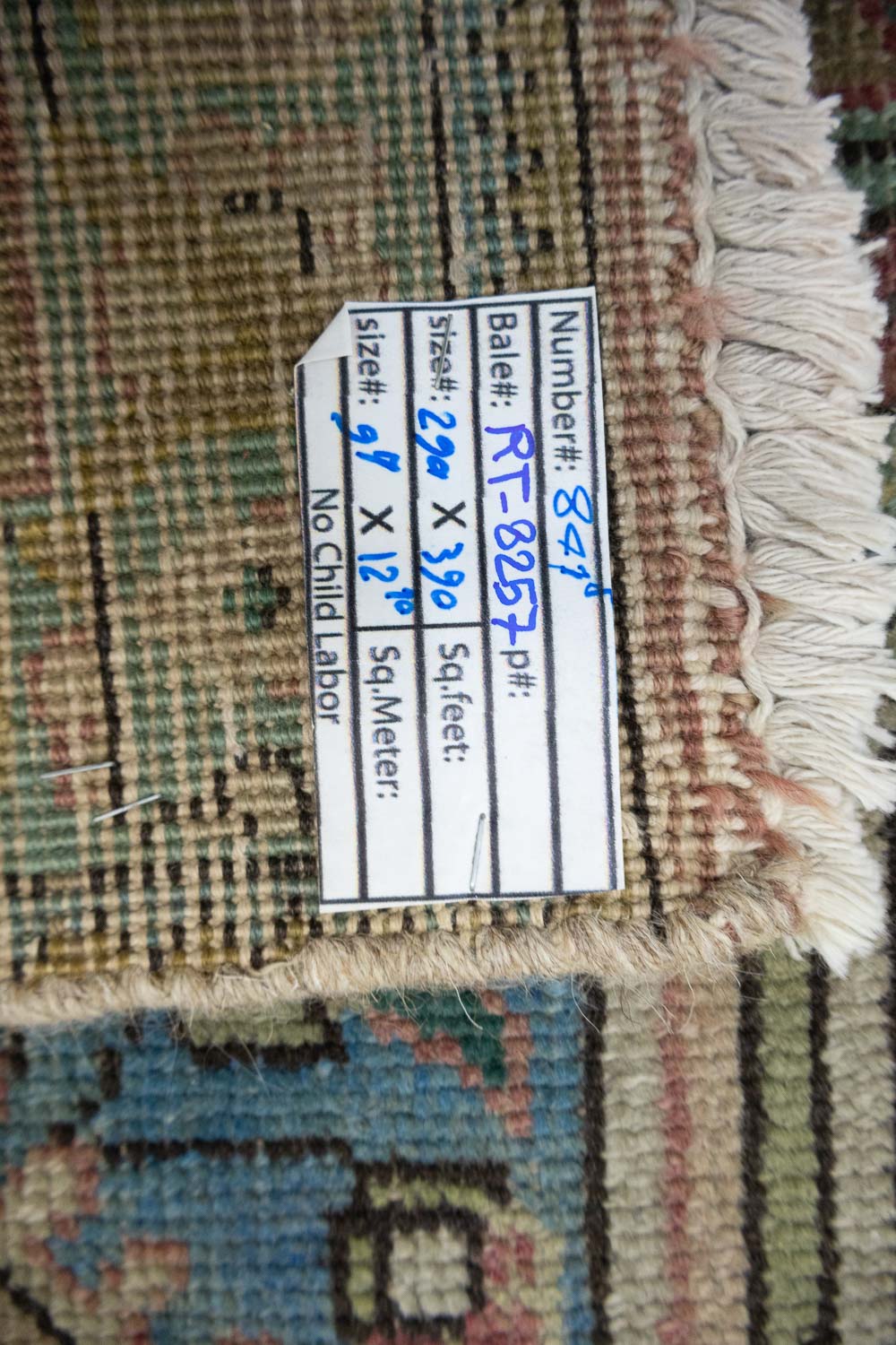 9'8x13'0 Hand Knotted Floral Traditional Wool Oriental Rug - Image 18