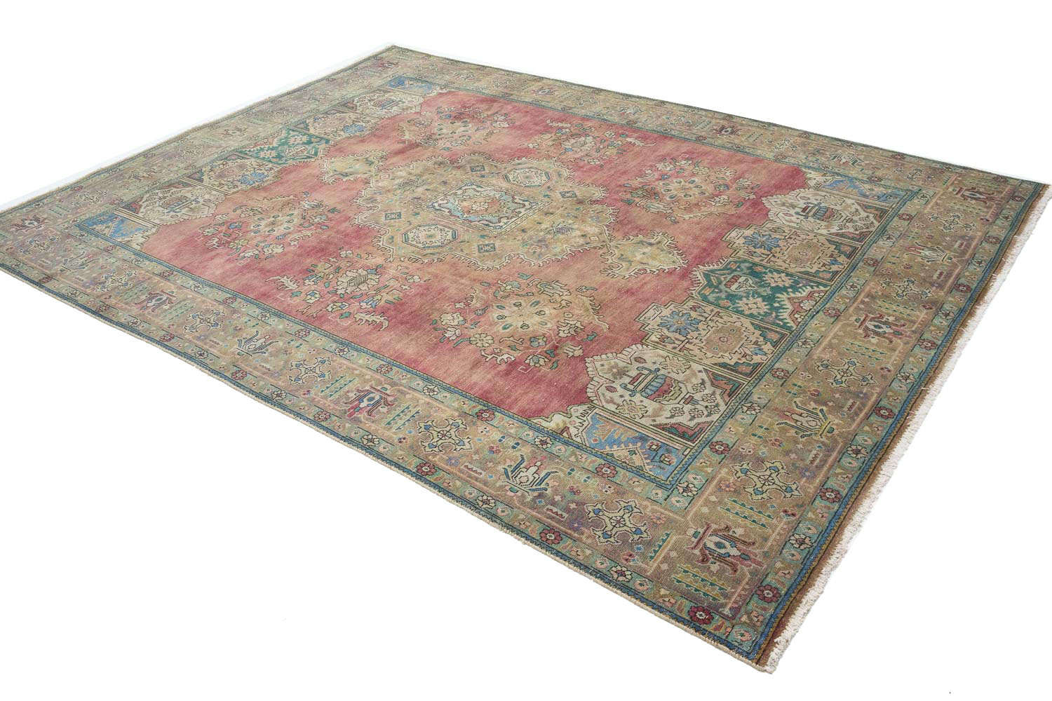 9'8x13'0 Hand Knotted Floral Traditional Wool Oriental Rug - Image 4