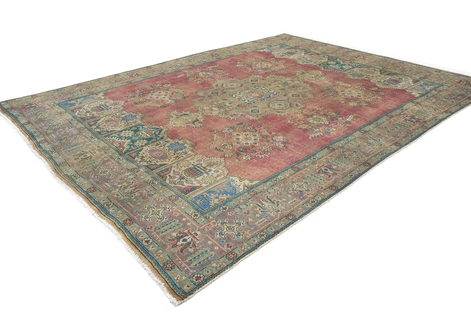 9'8x13'0 Hand Knotted Floral Traditional Wool Oriental Rug - Image 5