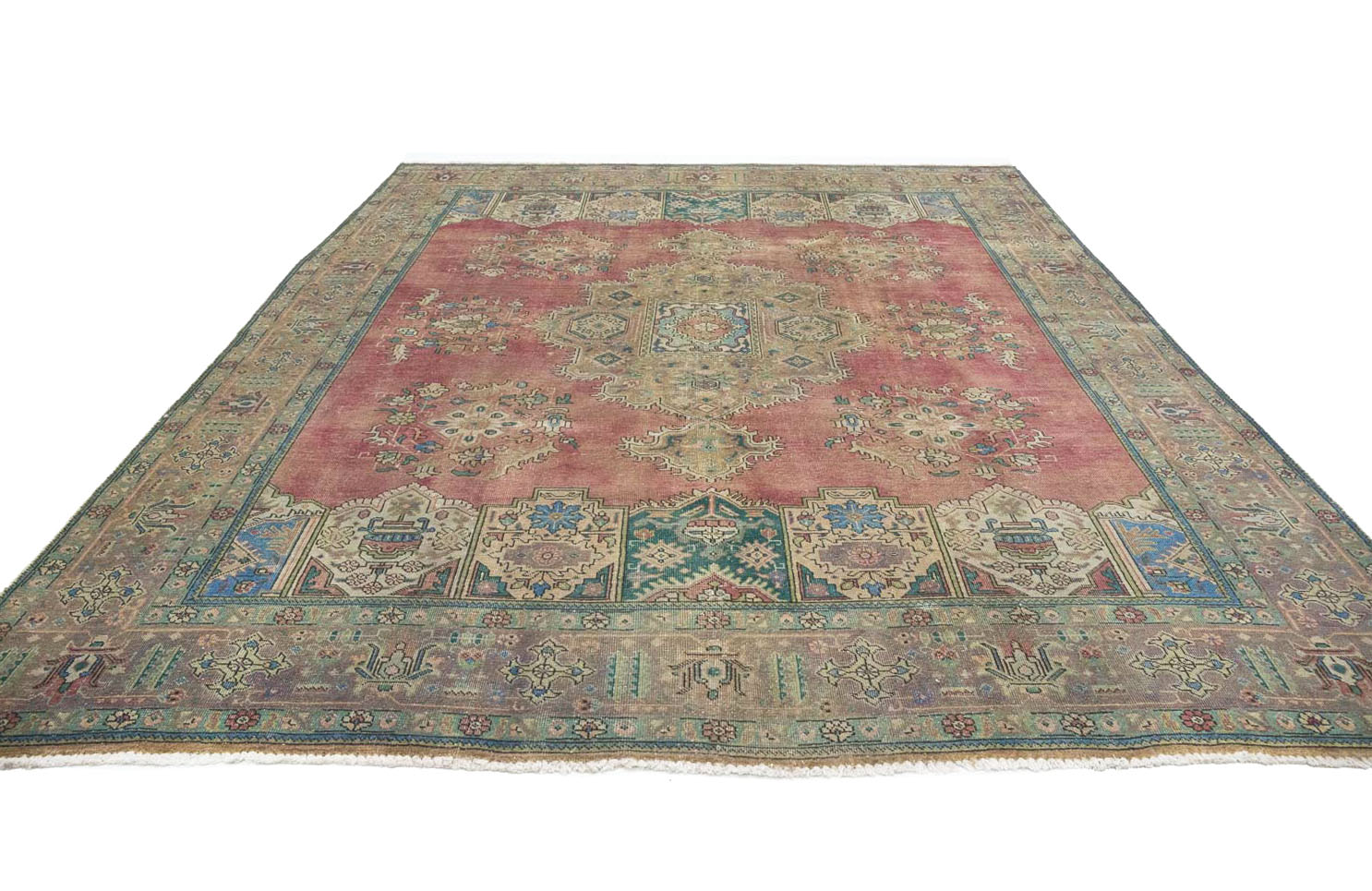 9'8x13'0 Hand Knotted Floral Traditional Wool Oriental Rug - Image 6