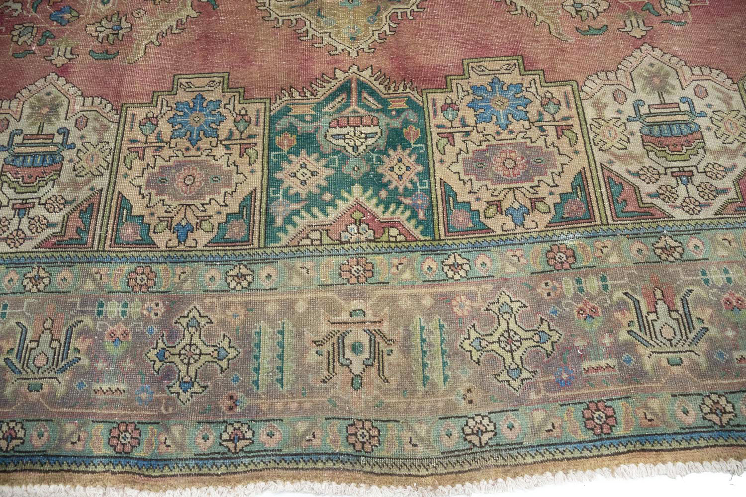 9'8x13'0 Hand Knotted Floral Traditional Wool Oriental Rug - Image 10